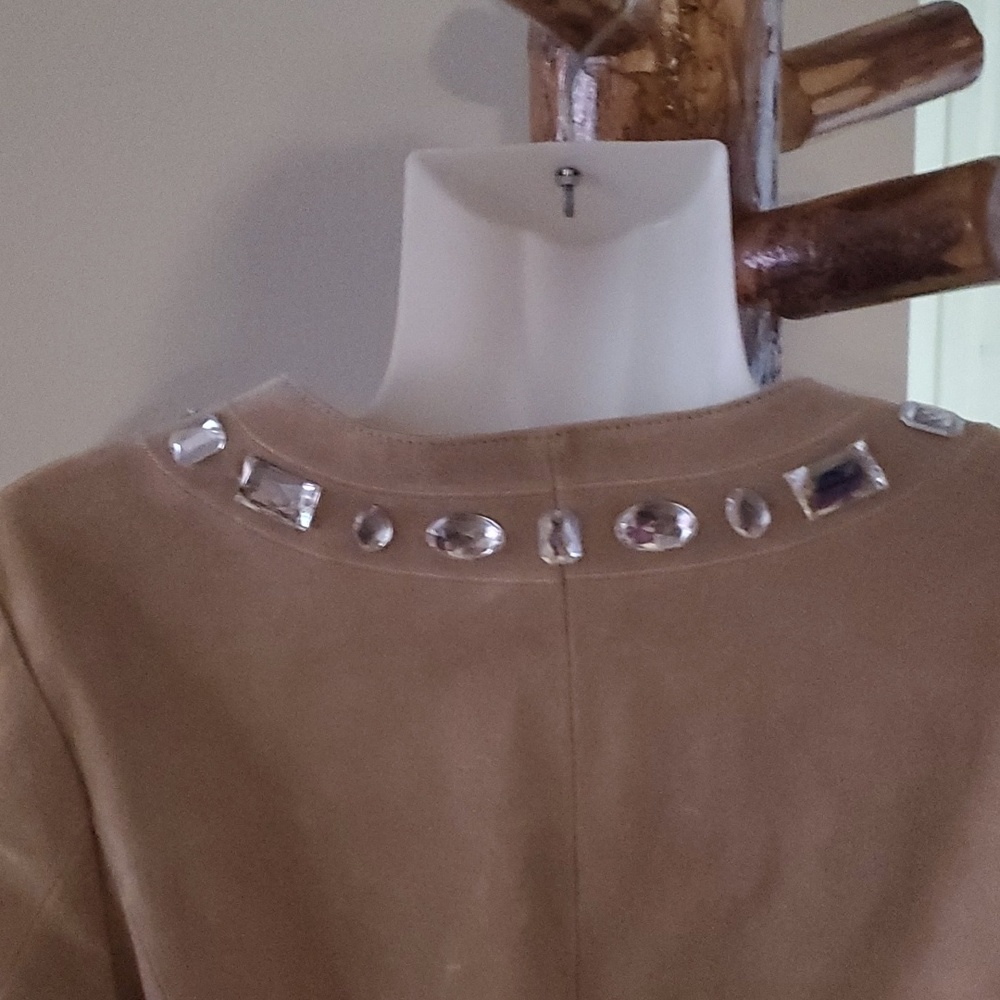 Boston Proper suede leather jacket/blazer - Picture 5 of 9